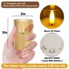 VIODAIM 12Pack Flickering Flameless LED Candles with Timer, Battery Powered