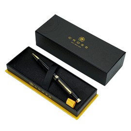Free Engraving Luxury Pen Cross Coventry Ballpoint Laser Engraving Personlisation Customisation Unique Gift With Gift Box & Gift Bag (Black & Gold)