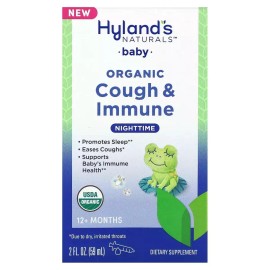 Hyland's Naturals Baby, Organic Cough & Immune, Nighttime, 12+ Months, 2 fl oz (59 ml) EXP 2026