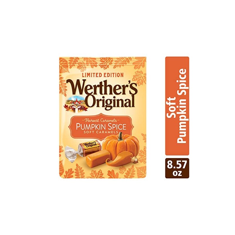Werther's Original Soft Harvest Pumpkin Spice Caramel Candy, 8.57 Oz