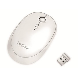 LogiLink ID0205 Wireless & Bluetooth Dual Mouse, 2.4 GHz, 800/1200/1600 dpi, White