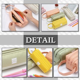 CHROME CRANE RB012 Stationery Case, Double Zipper, Large Capacity, Pencil Case, Pencil Case, Pen Pouch, Storage Pouch