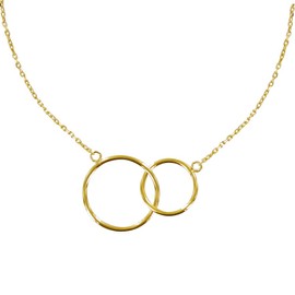 LES POULETTES JEWELS - Gold Plated Necklace Two Circles