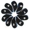 Andux Golf Iron Headcover with Zipper 10pcs/set (Blue/Black)