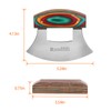 Pizza Cutter Rocker Knife, Sharp Ulu Knife with Wooden handle,