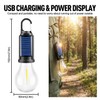 MODOAO 4-Pack Solar LED Camping Light, Rechargeable Outdoor Tent Lantern