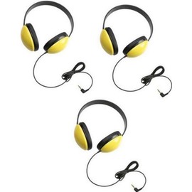 Califone 2800-YL Listening First Headphones in Yellow (Set of 3)