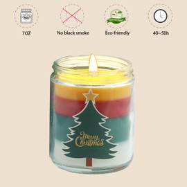 Christmas Candles - Christmas Gifts for Women, Aromatherapy Candle for Home Scented, Natural Soy Wax Pine Scented Candles