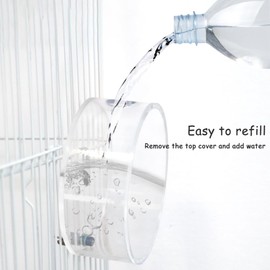 Bird Automatic Waterer Parrot Water Bowl Birdcage Accessories Anti-Leakage Automatic Water Feeder Bird Drinking Bottle Dispenser for Bird Parrot Guinea Pig Hamster Rabbit