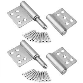 OTTFF 2 Pack 5-1/2" x 4" Lift Off Hinge, Stainless Steel 304 Detachable Flag Door Hinge