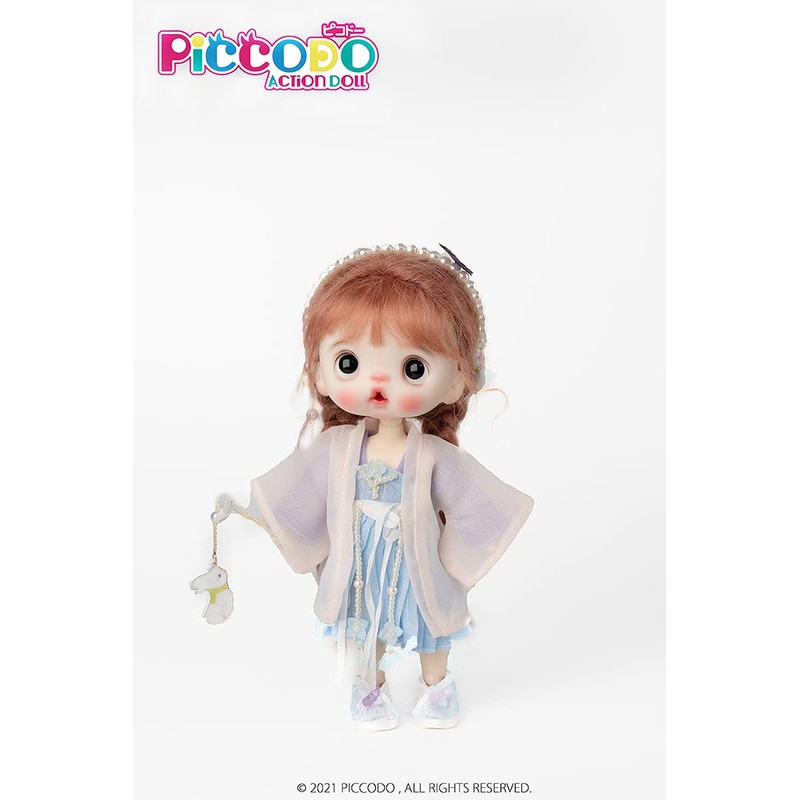 PICCODO ACTION DOLL Chinese-Style Doll Clothes Set, Peach Shallow (TaoCheng)