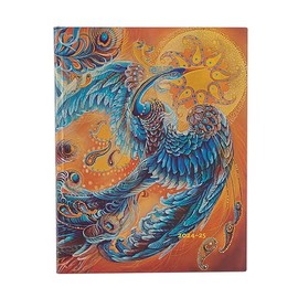 Paperblanks Flexi 2025 18 Month Calendar Heavenly Bird Ultra Vertical Elastic Band Closure