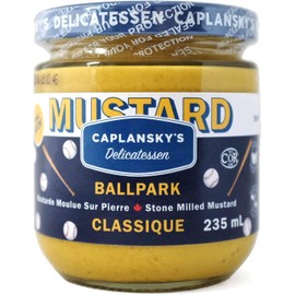 Caplansky’s Deli Mustard - Ballpark - Kosher, Vegan, Non GMO, Gluten Free, Nut Free - 235 mL (8 fl oz)