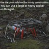 CAMPINGMOON Campfire Trivet Pot Stand Folding 304 Stainless Steel Two