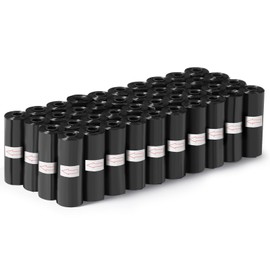 Diboniur 600 Stück Hundekotbeutel, Schwarz kotbeutel für hunde, Robust und auslaufsicher, parfümfrei (40 Rollen, 15 pro Rolle)