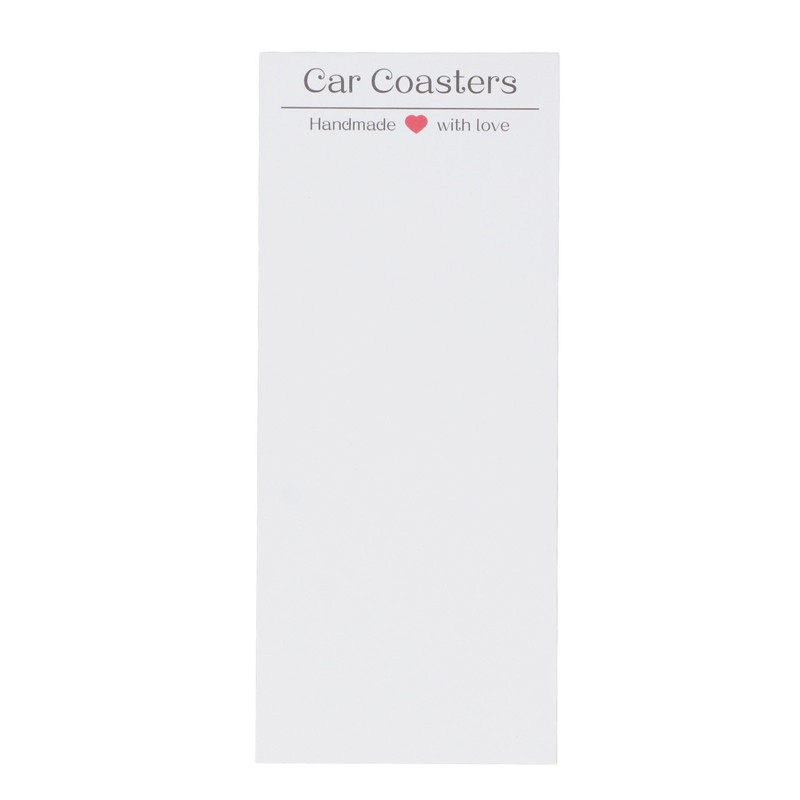 100 Set Car Coaster Packaging White Thick Coaster Display Cards