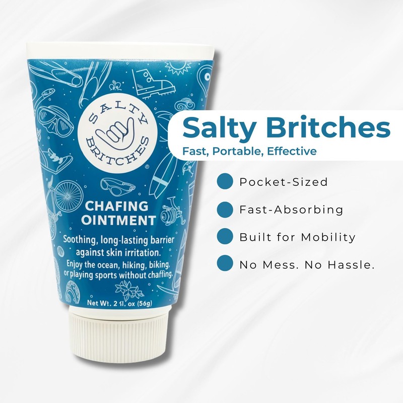 Salty Britches Waterproof Anti Chafing Ointment, Chafing Gel, Half Marathon