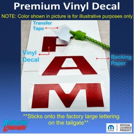 Reflective Concepts - RAM Tailgate Emblem Overlay Decal -Fits: 2019-2025 Ram 1500 Rebel - (Color: Silver-Gray)