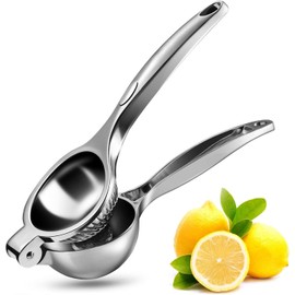 Manual Lemon Squeezer Heavy Duty, Premium Metal Lemon Orange Lime Citrus Press Juicer Hand Juicer, Engineered Hand Squeezer Easy to Use and Clean - Anti Corrosive and Dishwasher Safe
