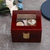 2 Grid Wooden Watch Display Box Watch Storage Holder Gift