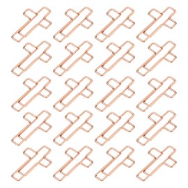 YOKIVE 20 Pcs Paper Clip, Cross-Shaped Bookmark Clips, Keep Table Neat, Great for Office, Art, Home, Daily Use (Rose Gold, 1.3-inch)