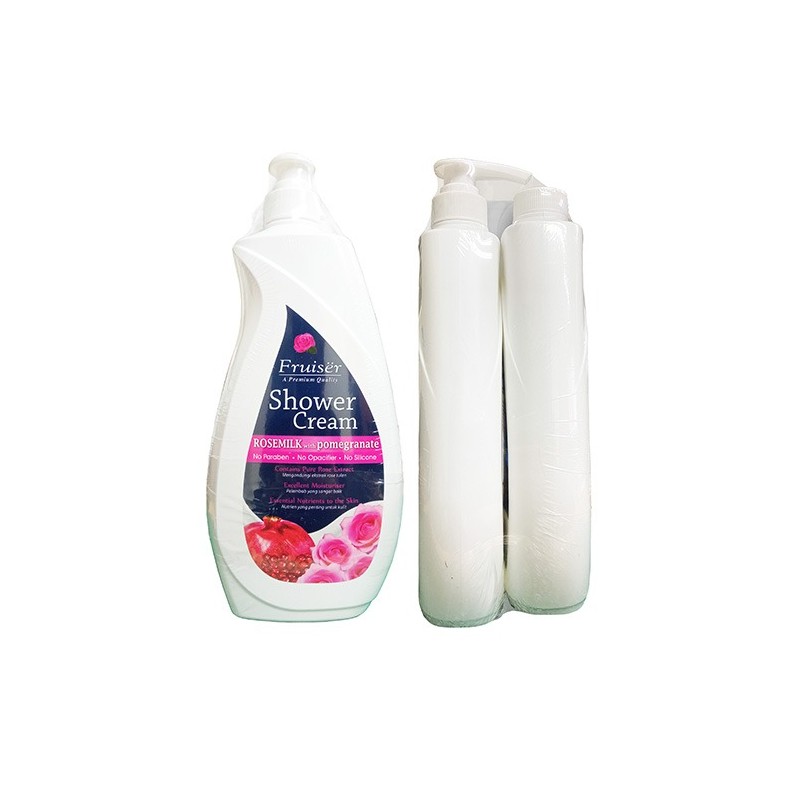 Fruiser Shower Cream Rose Milk with Pomegranate 1000ml/2x1000ml(T/Pack)