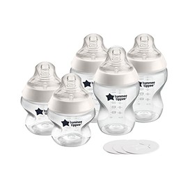 Tommee Tippee First Bottle Solution, kit de biberones con biberones de bebé más cercanos a la naturaleza, pezones similares a los pechos con válvulas 
