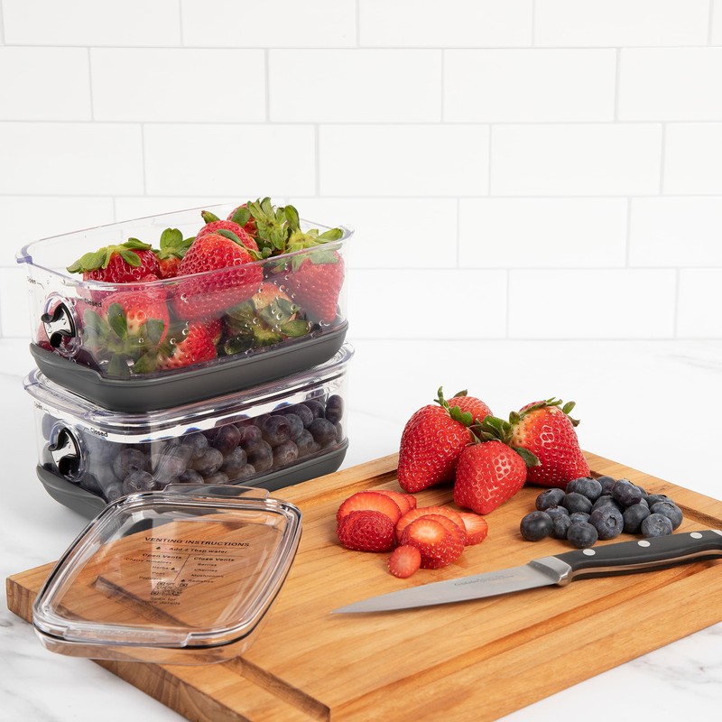 ProKeeper+ by Progressive Stackable Produce ProKeeper Storage Container with Stay-Fresh