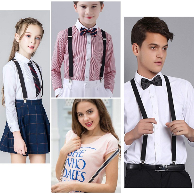 VPbao Y-type Suspenders, Unisex, Wide Type with Stability, Men's, Women's,