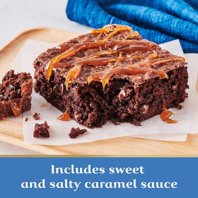 Ghirardelli Salted Caramel Premium Brownie Mix, Includes Salted Caramel Sauce,