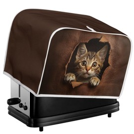 Rerteryuro Toaster Cover 2 Slice Cat Dust-proof Small Appliance Covers for Kitchen Counter Decoration Toaster Covers Accessories Protection