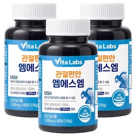 Vita Labs Joint Comfort MSM, 3 units, 90 tablets / 비타랩스 관절편안 엠에스엠, 3개, 90정
