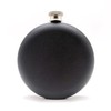 CNFLASK Black Powder Coat Matte Black 5oz Round Hip Flask