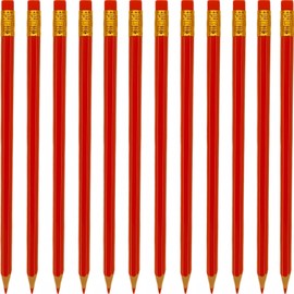 LCPQMZGH 36 Pcs Erasable Checking Pencils, Pre-Sharpened, for Marking, Coloring, Tests, Grading, Office, School (Red)