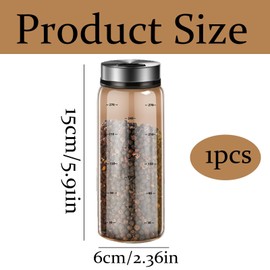 Salt Shaker, 300ml Salt Shaker with Lid, Salt Dispenser Seasoning Dispenser for Kitchen, Dining Table, or Creative DIY Projects, 15 * 6cm Seasoning Shaker