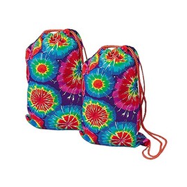 Fun Express - Tie Dye Backpacks - Apparel Accessories - Totes - Novelty Backpacks - 12 Pieces