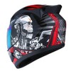 1Storm Motorcycle Bike Full FACE Helmet Mechanic Skull - Tinted