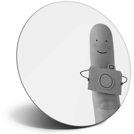 Destination Vinyl ltd Magnet for Refrigerator, Fridge BW - Funny Tourist Camera Joke for Office, Cabinet and Whiteboard, Magnetic Stickers, 38533