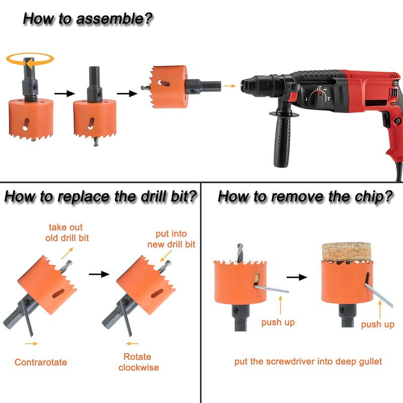 VIKITON 4 inch Hole Saw with Arbor for Metal Wood