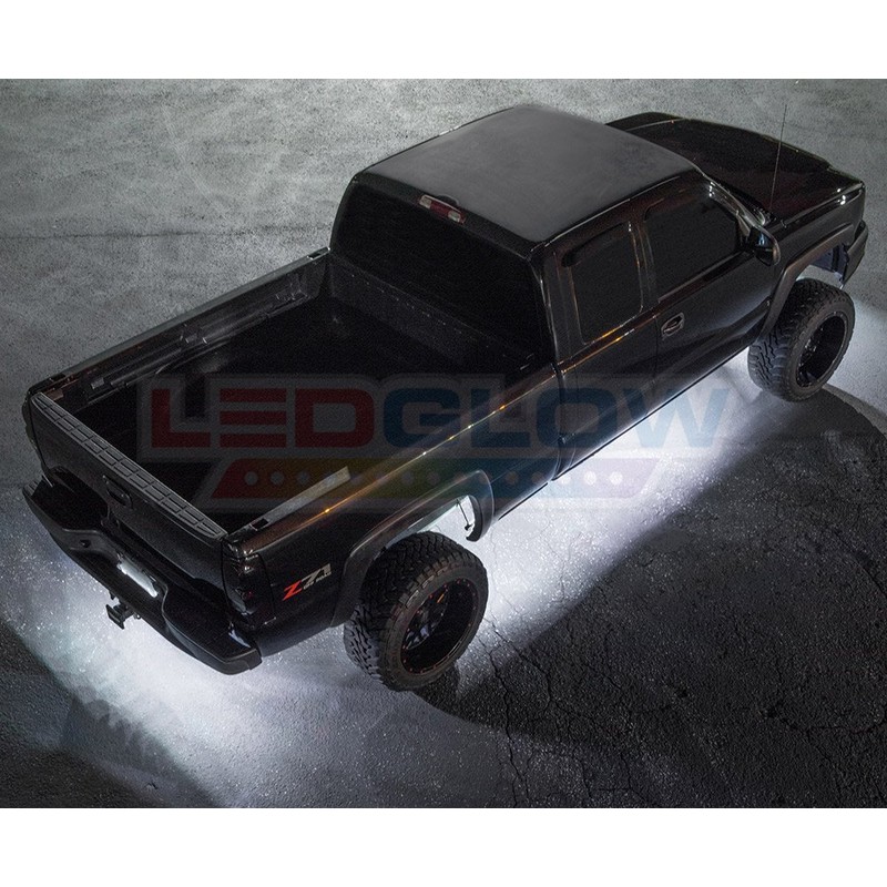 LEDGlow 6pc White LED Flexible Truck Slimline Underbody Underglow Accent