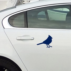 NBFU Cardinal Silhouette (Navy Blue) (Set of 2) Premium Waterproof Vinyl Decal Stickers for Laptop Phone Accessory Helmet Car Window Bumper Mug Tuber Cup Door Wall Decoration