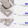 4 Pairs Interlocking Flush Mount Bracket Picture Hanging Hooks Stainless