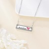 YFN Auntie Necklace Sterling Silver Bar Aunt Pendant Necklace Aunt