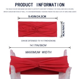 Kavya Kavya Wide Hair bands for Women Boho Headbands for Women's Hair Elastic Soft 6 Pieces Headband Print Head bands Adult Women Accessories Yoga Sports Hairband Multicoloured Thin Headscarf