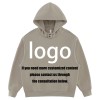 High End Double Button Hood Drop Shoulder Cotton Blend Hooded