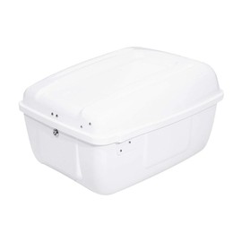 TCMT White Painted Police Motor Trunk Saddlebag Tour Pack Keys Fits For Harley FLHP FLHTP