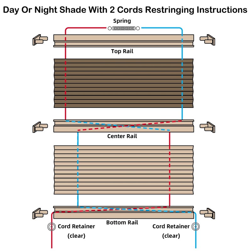 NOVINO RV Blinds Repair Kit for Camper Window, Pleated RV