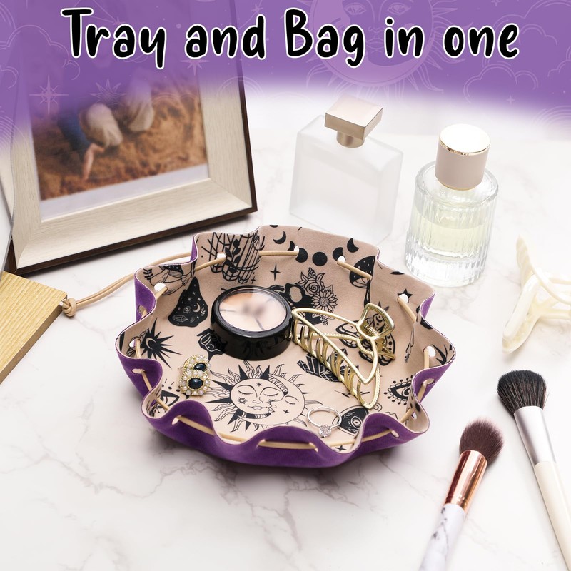 Rolling Purple Drawstring Bag with Purple Drawstring Bag DND Felt
