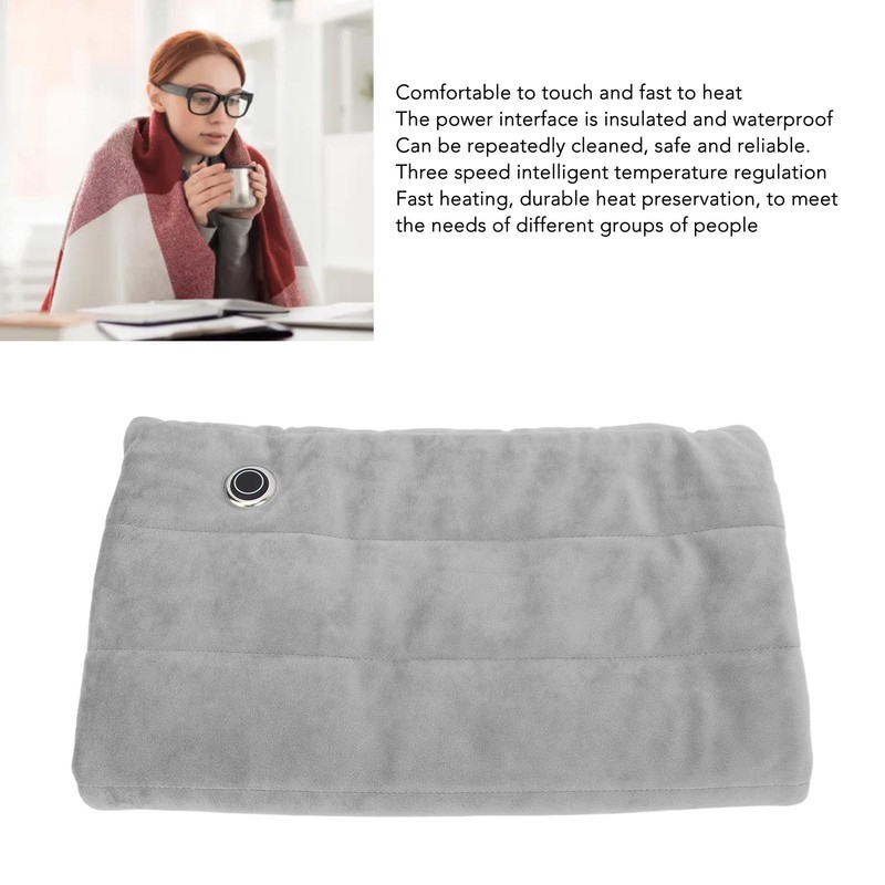 Electric Graphene Heated Pad Hand Warmer Washable 3 Speed Foldable