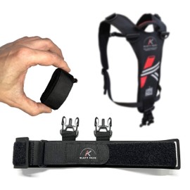 KLETTPACK® Carry Strap for Snowboards, Skis, Mountainboards, Longboards. Carrying Aid and Back Strap for Everyday Use, Black, red, white